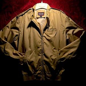 1970s Contour Windbreaker Jacket Men’s Large Tall Beige Excellent Condition